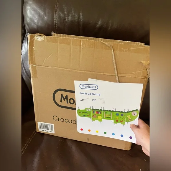 Monlaurd Crocodile Activity Wall Panel Montessori Sensory Busy Board - Picture 3 of 5